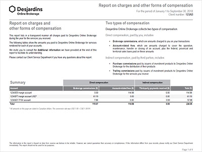Example of annual report on fees and other forms of remuneration